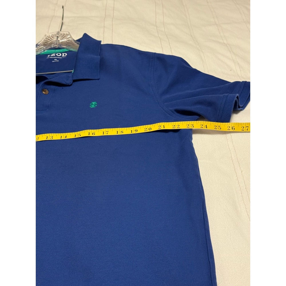 IZOD The Advantage Polo Shirt Mens XL Royal Blue Short Sleeve Pique Golf Top - Picture 4 of 5